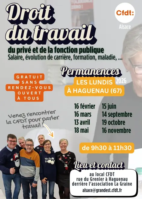 Permanence Droit Travail cfdt haguenau